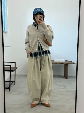 「CROSS FUNCTION（クロスファンクション）のアイテム」を使った、ECスタッフさん（レディース・154cm）の冬コーディネート