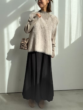 「CROSS FUNCTION（クロスファンクション）のアイテム」を使った、ECスタッフさん（レディース・165cm）の冬コーディネート