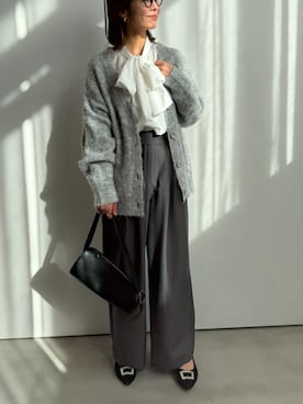 「CROSS FUNCTION（クロスファンクション）のアイテム」を使った、ECスタッフさん（レディース・165cm）の冬コーディネート