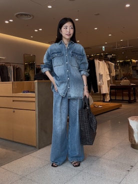 「アイテム（ポーチ、グレー系）」を使った、gotoさん（レディース・159cm）の夏コーディネート