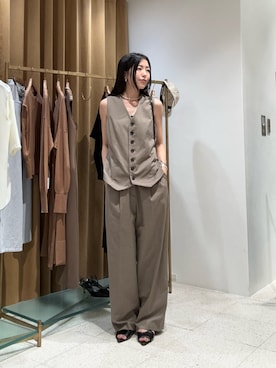 「ベージュパンツ」｜gotoさん（レディース・159cm）の夏コーディネート