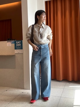 「THE PAUSE（ザ ポーズ）のアイテム」を使った、gotoさん（レディース・159cm）の春コーディネート