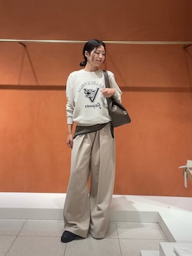 「アイテム（ストール/ショール）」を使った、gotoさん（レディース・159cm）の秋コーディネート