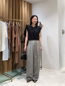 「オフィス」｜「アイテム（パンツ）」を使った、gotoさん（レディース・159cm）の夏コーディネート