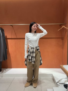 「秋服」｜「アイテム（サンダル）」を使った、gotoさん（レディース・159cm）の秋コーディネート