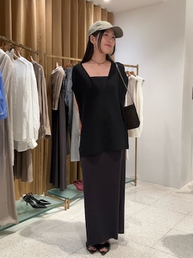 「ノースリーブニット」｜gotoさん（レディース・159cm）の夏コーディネート