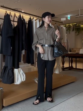 「スリットパンツ」｜gotoさん（レディース・159cm）の夏コーディネート