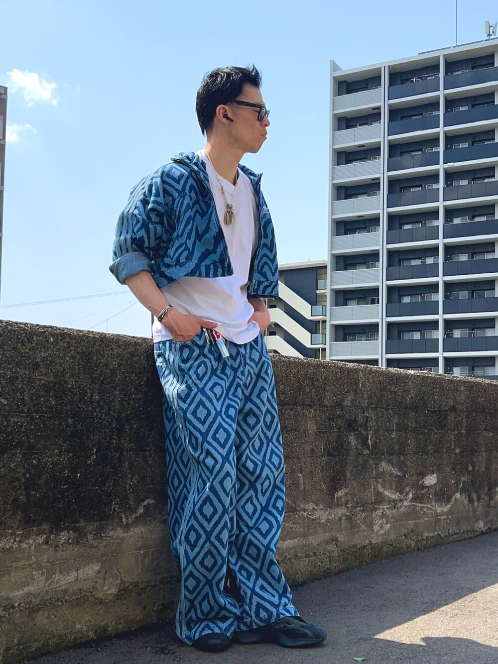 【ADIDAS × FARM Rio】◆デニム トラックトップ◆正規品◆ レディース FARM Rio デニム トラックトップ ミディアムブルー