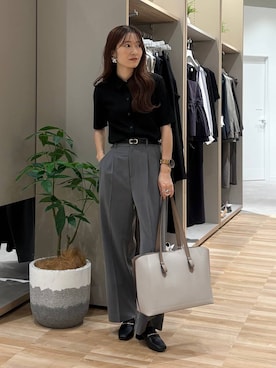 「アイテム（ローファー）」を使った、cossyさん（レディース・155cm・30代）の夏コーディネート