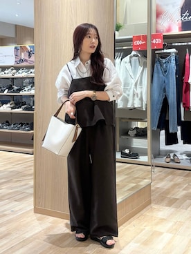 「PAGEBOY（ページボーイ）の【ステンレス素材】ロングボールチェーンネックレス（ネックレス）」を使った、cossyさん（レディース・155cm）の夏コーディネート