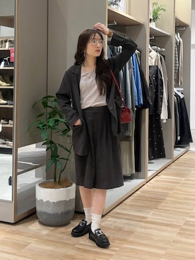 「GLOBAL WORK（グローバルワーク）のアイテム（ジャケット/アウター）」を使った、cossyさん（レディース・155cm）の春コーディネート