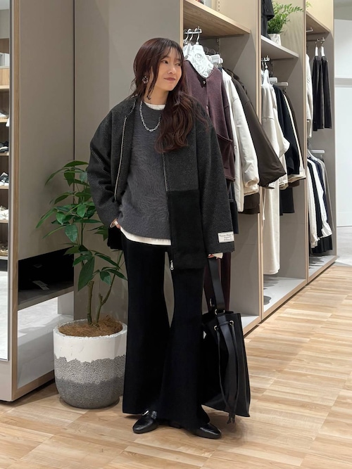 OLUN きりまる　ルーズベーシックモールジャケット　ノベルティ　バレッタ セール】MATINEE LINE/ウールツイル切り替えジャケット/603286（ノー