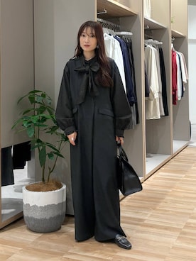 「アイテム（サロペット/オーバーオール）」を使った、cossyさん（レディース・155cm）の秋コーディネート
