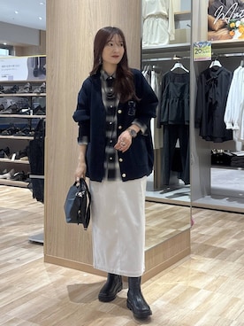 「PAGEBOY（ページボーイ）の【ステンレス素材】ロングボールチェーンネックレス（ネックレス）」を使った、cossyさん（レディース・155cm）の秋コーディネート