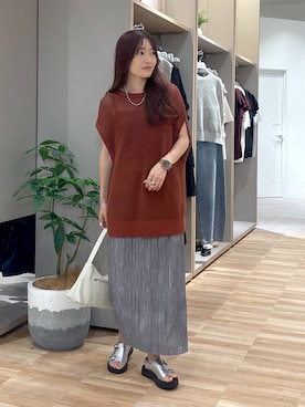 「GLOBAL WORK（グローバルワーク）のステンレスアソートサイズネックレス/160619（ネックレス）」を使った、cossyさん（レディース・155cm・30代）の夏コーディネート