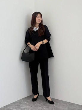 「アイテム（パンツドレス）」を使った、cossyさん（レディース・155cm）の冬コーディネート