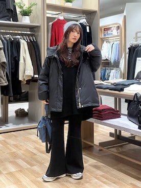 「アイテム（ニットキャップ/ビーニー）」を使った、cossyさん（レディース・155cm・30代）の秋コーディネート