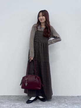 「アイテム（バレエシューズ）」を使った、cossyさん（レディース・155cm・30代）の秋コーディネート