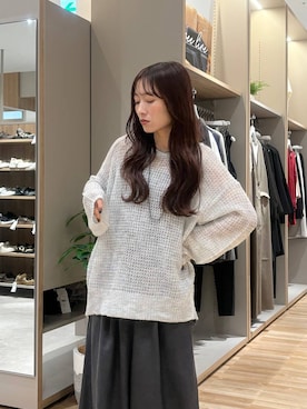 「PAGEBOY（ページボーイ）の【ステンレス素材】ロングボールチェーンネックレス（ネックレス）」を使った、cossyさん（レディース・155cm）の秋コーディネート