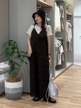 「GLOBAL WORK（グローバルワーク）のアイテム（帽子）」を使った、cossyさん（レディース・155cm）の夏コーディネート