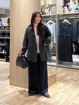 「アイテム（ローファー）」を使った、cossyさん（レディース・155cm・30代）の冬コーディネート