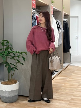 「アイテム（バレエシューズ）」を使った、cossyさん（レディース・155cm）の夏コーディネート