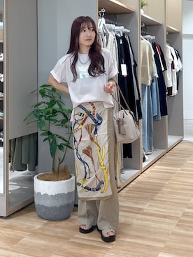 「アイテム（バンダナ/スカーフ）」を使った、cossyさん（レディース・155cm）の夏コーディネート