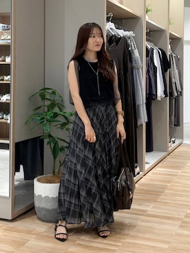 「アイテム（ボストンバッグ）」を使った、cossyさん（レディース・155cm・30代）の夏コーディネート