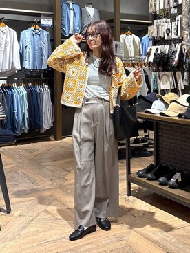 「GLOBAL WORK（グローバルワーク）のアイテム（メガネ）」を使った、cossyさん（レディース・155cm）の春コーディネート