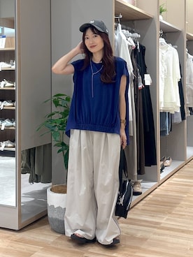 「アイテム（帽子）」を使った、cossyさん（レディース・155cm・30代）の夏コーディネート