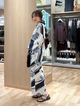 「アイテム（浴衣、ホワイト系）」を使った、cossyさん（レディース・155cm）の夏コーディネート
