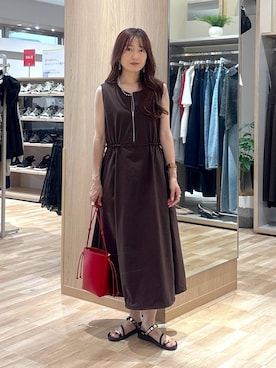 「GLOBAL WORK（グローバルワーク）のアイテム（ワンピース/ドレス）」を使った、cossyさん（レディース・155cm）の夏コーディネート