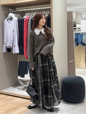 「アイテム（バレエシューズ）」を使った、cossyさん（レディース・155cm・30代）の秋コーディネート