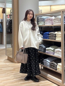 「GLOBAL WORK（グローバルワーク）のアイテム（アクセサリー）」を使った、cossyさん（レディース・155cm）の冬コーディネート