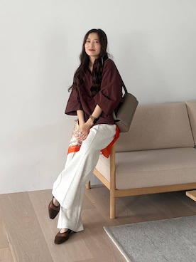 「GLOBAL WORK（グローバルワーク）のアイテム（パンツ）」を使った、cossyさん（レディース・155cm）の夏コーディネート