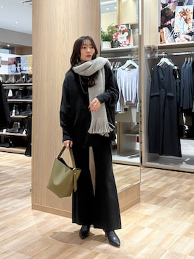 「GLOBAL WORK（グローバルワーク）のアイテム（ショルダーバッグ）」を使った、cossyさん（レディース・155cm）の冬コーディネート