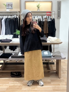 「PAGEBOY（ページボーイ）の【ステンレス素材】ロングボールチェーンネックレス（ネックレス）」を使った、cossyさん（レディース・155cm）の秋コーディネート