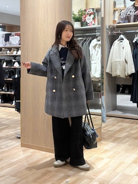 「アイテム（チェスターコート）」を使った、cossyさん（レディース・155cm・30代）の冬コーディネート