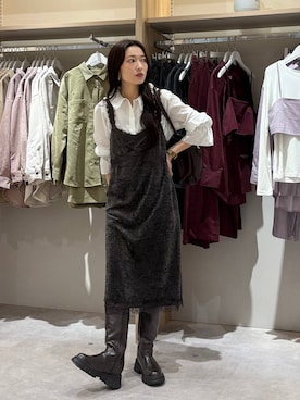 「GLOBAL WORK（グローバルワーク）の3ROOMボストンバッグ/1045688（ボストンバッグ、レッド系）」を使った、cossyさん（レディース）の秋コーディネート