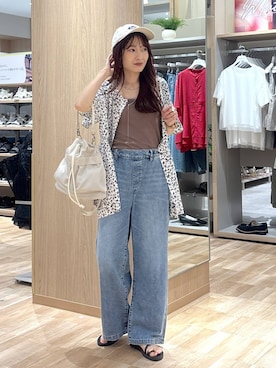 「低身長」｜「アイテム（キャミソール）」を使った、cossyさん（レディース・155cm）の夏コーディネート