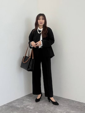 「アイテム（パンツドレス）」を使った、cossyさん（レディース・155cm）の冬コーディネート