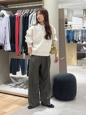 「アイテム（バレエシューズ）」を使った、cossyさん（レディース・155cm・30代）の秋コーディネート