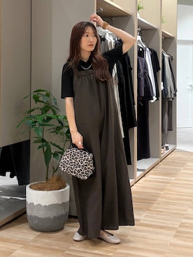 「GLOBAL WORK（グローバルワーク）のアイテム（オールインワン・サロペット）」を使った、cossyさん（レディース・155cm）の夏コーディネート