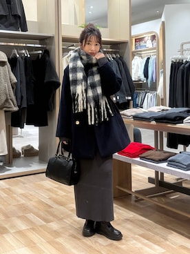 「アイテム（マフラー）」を使った、cossyさん（レディース・155cm・30代）の秋コーディネート