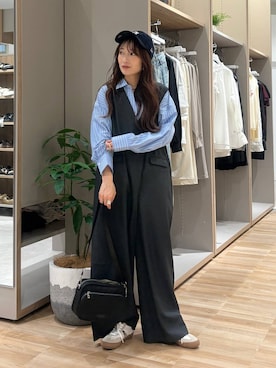 「アイテム（オールインワン・サロペット）」を使った、cossyさん（レディース・155cm・30代）の秋コーディネート