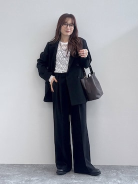 「PAGEBOY（ページボーイ）の【ステンレス素材】ロングボールチェーンネックレス（ネックレス）」を使った、cossyさん（レディース・155cm）の秋コーディネート