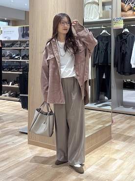 「PAGEBOY（ページボーイ）の【ステンレス素材】ロングボールチェーンネックレス（ネックレス）」を使った、cossyさん（レディース・155cm）の秋コーディネート