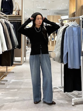 「GLOBAL WORK（グローバルワーク）のアイテム（帽子）」を使った、cossyさん（レディース・155cm）の秋コーディネート