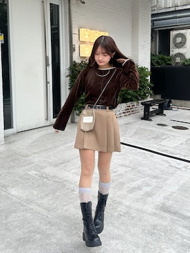 「Heather（ヘザー）のアイテム」を使った、凜子-riko-さん（レディース・157cm）の秋コーディネート