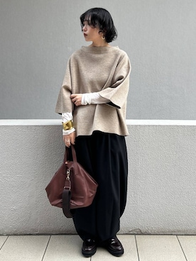 「アイテム（バングル/リストバンド）」を使った、cl_shinoさん（レディース・159cm）の冬コーディネート